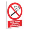 ZNAK 20 X 30 PŁYTA ZAKAZ PALENIA E-PAPIEROSÓW 209 J-17