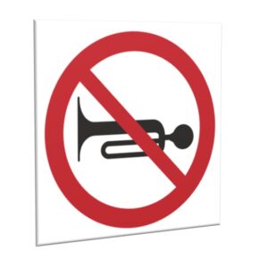 ZNAK 20 X 30 ZAKAZ UŻYWANIA SYGNAŁÓW DŹWIĘKOWYCH 628 J