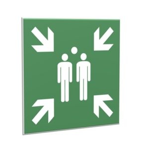 ZNAK 20 X 22 MIEJSCE ZBIÓRKI DO EWAKUACJI 120 XW