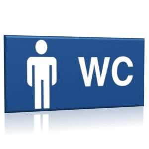 ZNAK 10 X 20 PŁYTA WC MĘSKI 823 G-07