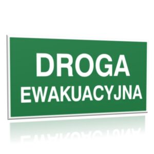 ZNAK 20 X 40 DROGA EWAKUACYJNA 104 F-01