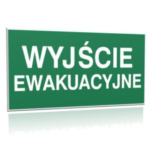 ZNAK 20 X 40 PŁYTA WYJŚCIE EWAKUACYJNE 104 F
