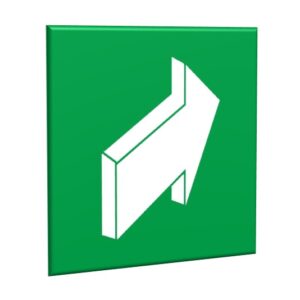 ZNAK 15 X 15 KIERUNEK DROGI EWAKUACYJNEJ 112 C