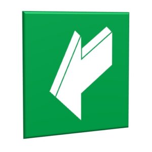 ZNAK 15 X 15 KIERUNEK DROGI EWAKUACYJNEJ 111 C