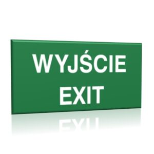 ZNAK 15 X 30 PŁYTA WYJŚCIE EXIT 816 D-05
