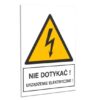 ZNAK 20 X 30 NIE DOTYKAĆ URZĄDZENIE ELEKTRYCZNE ! 330 S-16